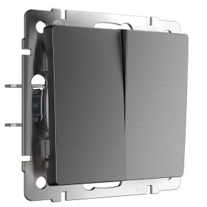 Выключатель Werkel двухклавишный встраиваемый графит матовый (a063098)