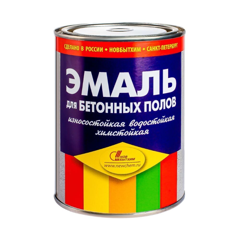 original-4256.jpg Эмаль Новбытхим для бетонных полов серая полуматовая 1 л — изображение 1