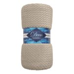 Плед 150х200 см TexRepublic Жаккард микрофибра бежевый