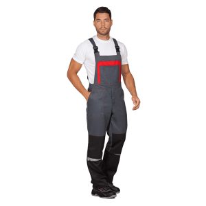 Костюм мужской защитный ГК Спецобъединение КМ-10 52-54 рост 182-188 см серо-красный/черный