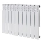 Радиатор биметаллический КМ 500 мм 10 секций 1" боковое подключение белый