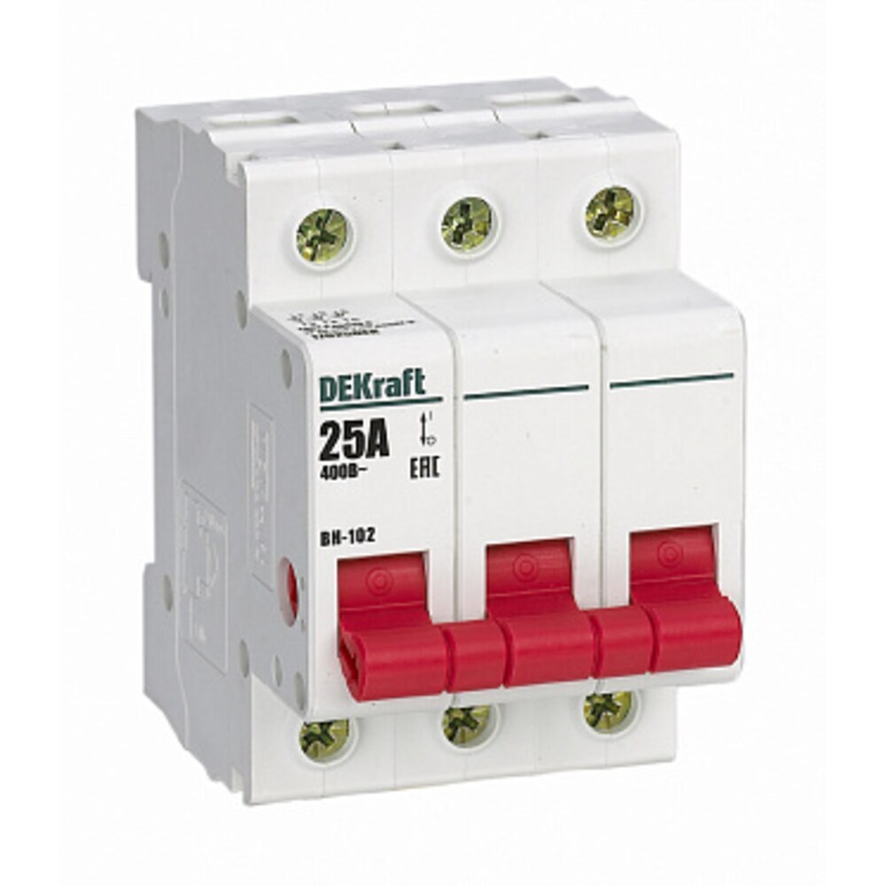 original-474.jpg Выключатель-разъединитель Dekraft ВН-102 3P 25А 400 В на DIN-рейку (17025DEK) — изображение 1