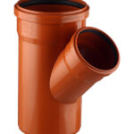 Тройник Ostendorf KGEA d160х110 мм 45° пластиковый для наружной канализации (222320)