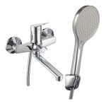 Смеситель для ванны Corsa Deco KX хром однорычажный со средним изливом с лейкой (FBTKX2)