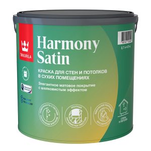 Краска моющаяся Tikkurila/Tikkivala Harmony Satin база А белая 2,7 л