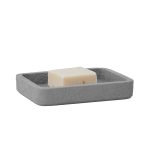 Мыльница для ванной Fora Concrete настольная полирезин серая (FOR-CON036)