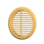 Решетка вентиляционная пластиковая переточная Era ДП d50,4 мм с фланцем d45 мм бежевая (4 шт.)