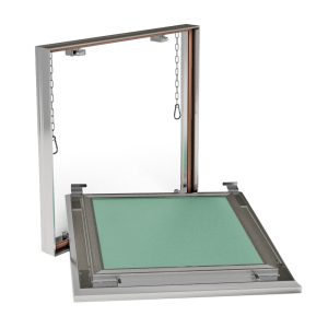 Люк ревизионный под плитку Хаммер Гиппократ-П алюминиевый 200х200 мм скрытый нажимной