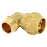 Угол ПНД Tiemme компрессионный переходной 20х1/2 НР(ш) латунь