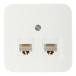 Розетка компьютерная Systeme Electric Blanca накладная молочная 2хRJ45 (BLNIA045452)