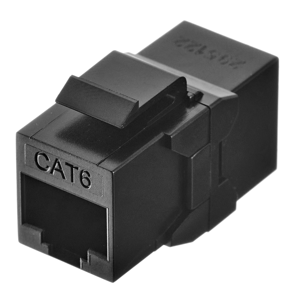 original-6080.jpg Переходник компьютерный Hyperline RJ45 8P8C CAT6 черный (444915) — изображение 1