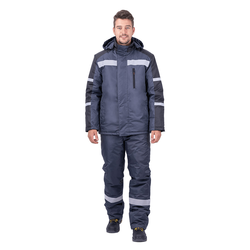 original-6082.jpg Костюм рабочий мужской утепленный ГК Спецобъединение Роуд 44-46 рост 158-164 см темно-серый/черный — изображение 1