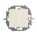 Переключатель Simon 15 двухклавишный встраиваемый слоновая кость (1591397-031)