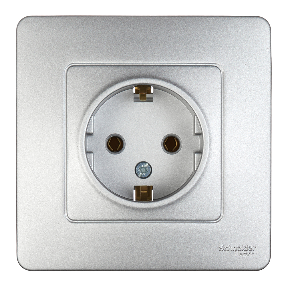 original-6678.jpg Розетка Systeme Electric Blanca встраиваемая алюминий (BLNRS001013) — изображение 1