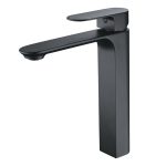 Смеситель для раковины высокий WasserKraft Elbe черный однорычажный (7403H)
