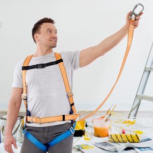 Страховочная система Окапром УС-2аАЖ лента 1,5 м оранжевая/синяя (0204)