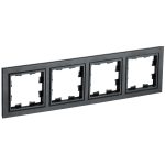 Рамка IEK Brite РУ-4-БрЧ четырехместная черная (BR-M42-K02)