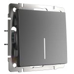 Выключатель Werkel одноклавишный встраиваемый графит матовый (a063096)