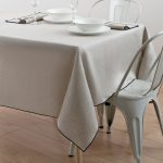 Скатерть Rusby 150х250 см лен бежевый/синий