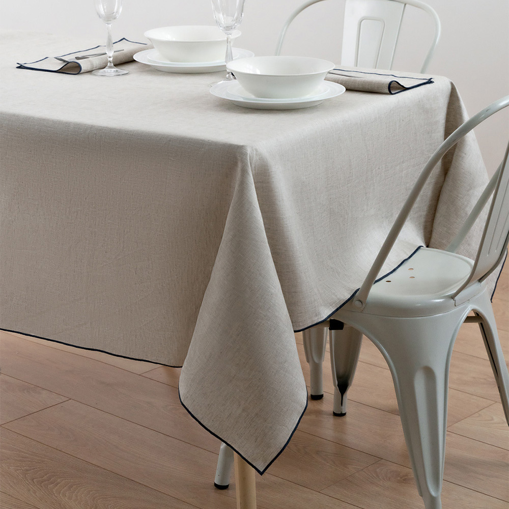 original-7293.jpg Скатерть Rusby 150х250 см лен бежевый/синий — изображение 1