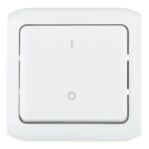 Выключатель Legrand Quteo одноклавишный накладной серый (782339)