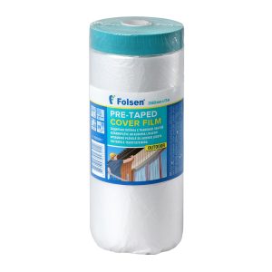 Пленка защитная Folsen для наружных работ с клейким краем 9 мкм 2,66х17 м (45,22 кв.м)