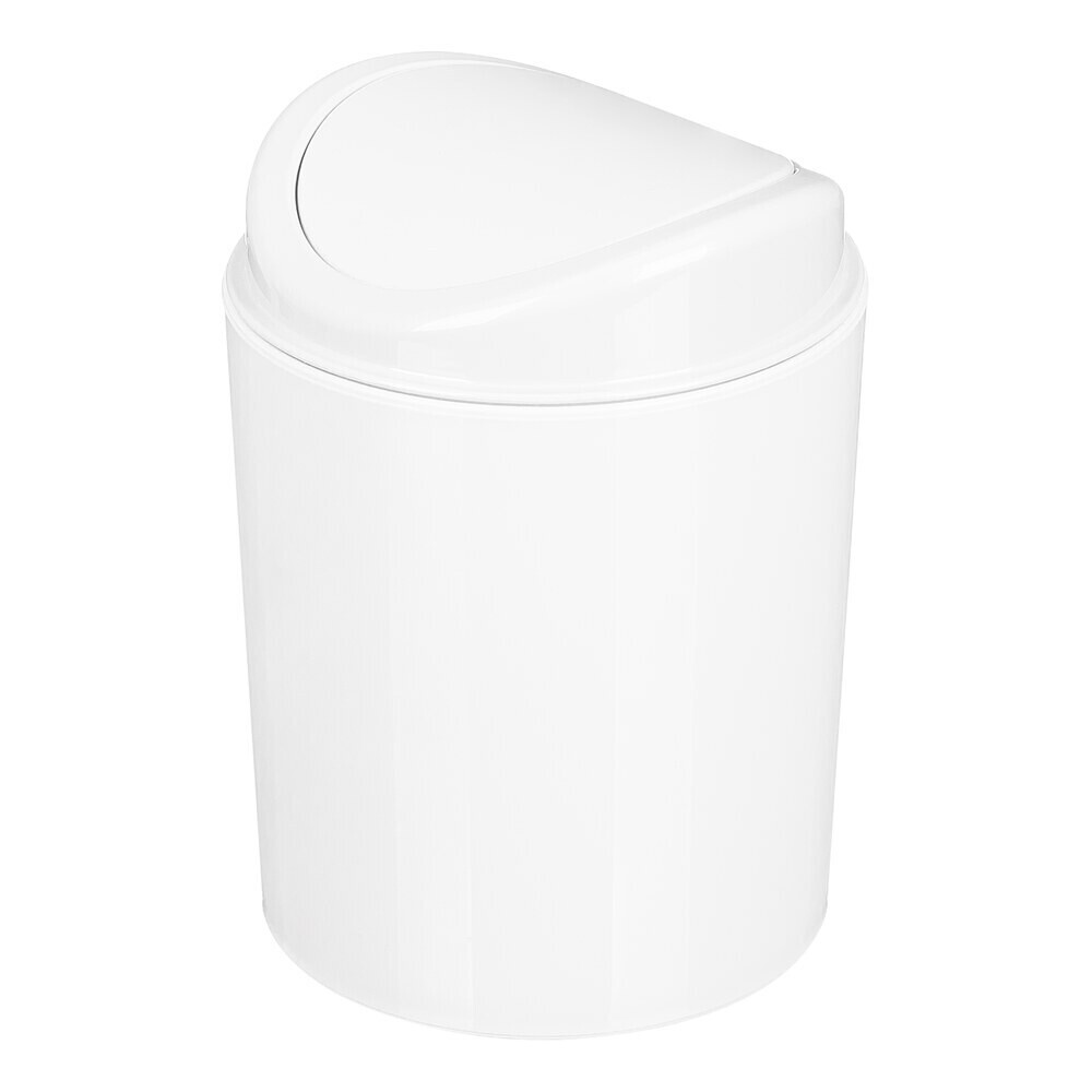 original-7446.jpg Ведро для мусора БытПласт с крышкой 1 л пластик белое — изображение 1