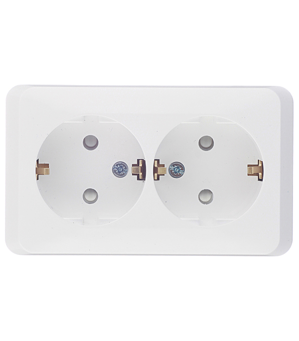 original-7580.jpg Розетка Systeme Electric Этюд накладная белая со шторками (PA16-008B) — изображение 1