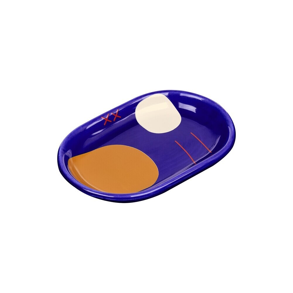 original-7616.jpg Мыльница для ванной Moroshka Kira настольная керамика синяя/белая/оранжевая (945-311-02) — изображение 1