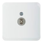 Розетка телевизионная Systeme Electric Этюд накладная белая (TVA-002B)