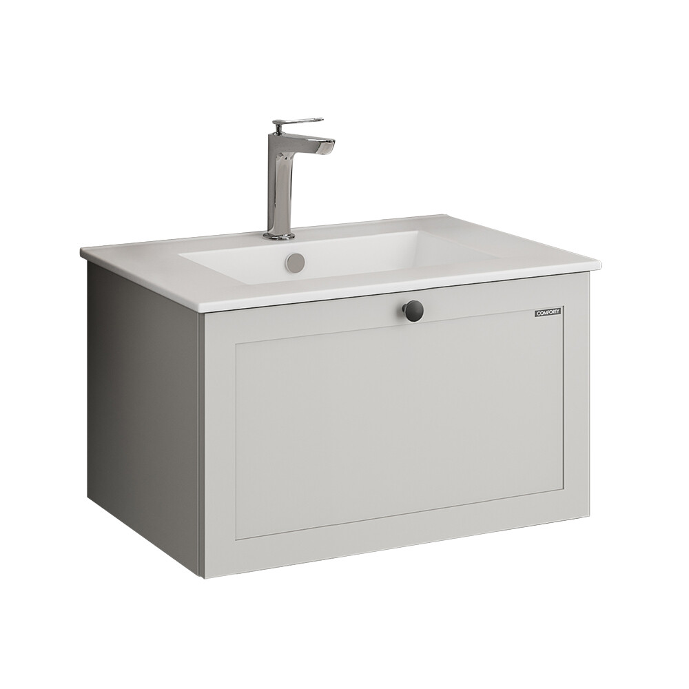 original-7849.jpg Комплект тумба с раковиной Comforty Моа 70 см подвесная серый шелк (00-00021664CF) — изображение 1