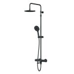 Душевая система AM.PM X-Joy с верхним душем с лейкой с термостатом черная (F0785A522)