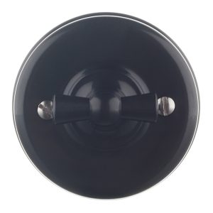 Выключатель Bironi Лизетта двухклавишный накладной черный ретро (B1-202-23)