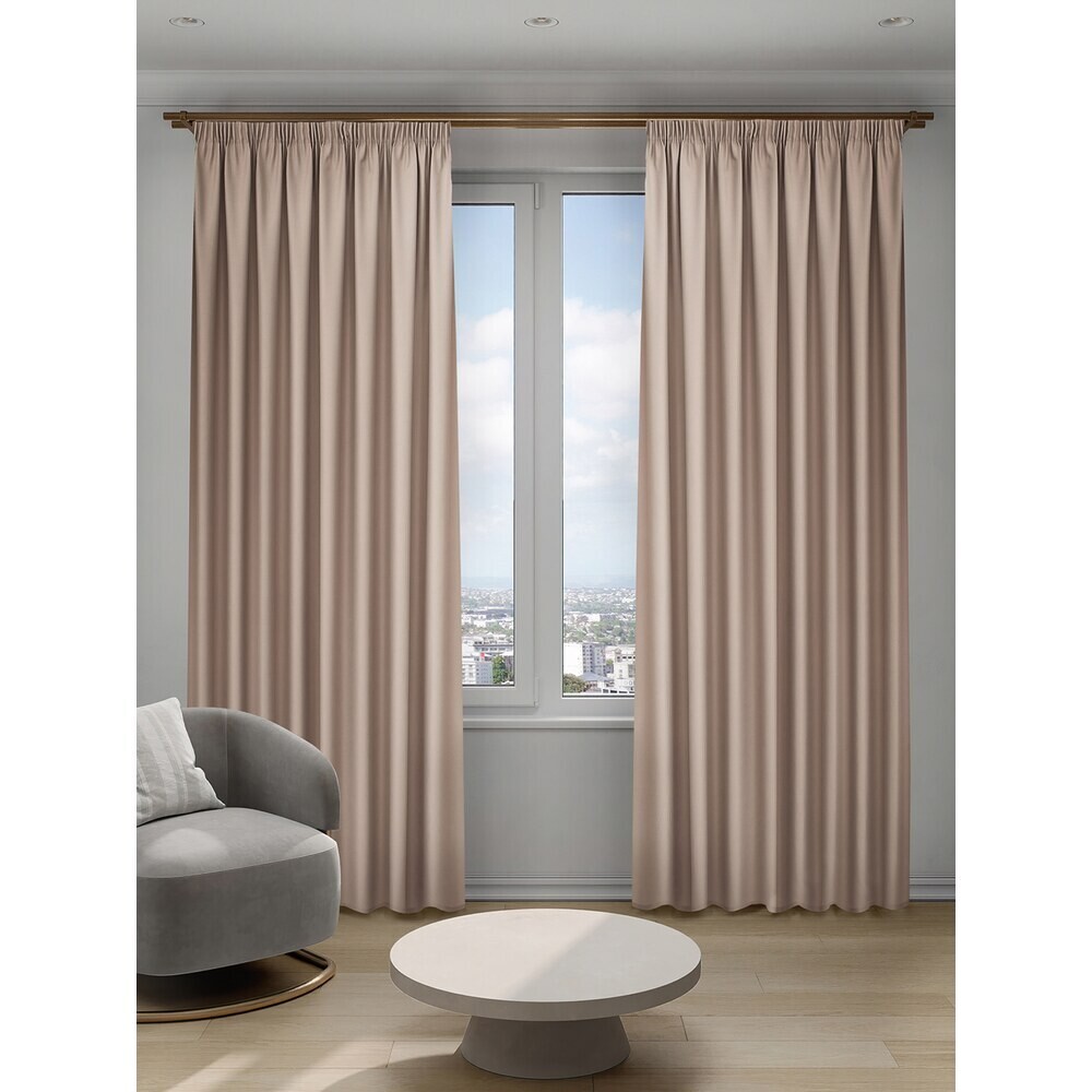 original-7920.jpg Штора блэкаут светло-коричневая 200х280 см Decofest Омбра (153.75) — изображение 1