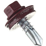 Саморезы кровельные с буром 19х5,5 мм металл-металл красное вино RAL 3005 (70 шт.)