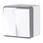 Выключатель Werkel Gallant двухклавишный накладной белый (a036774)