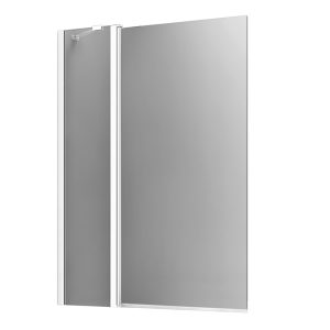 Шторка на ванну распашная 110х140х0,6 см профиль белый WasserKraft Berkel 48P (48P02-110WHITE Fixed)