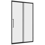 Душевая дверь Abber стекло прозрачное 140х195 см профиль черный 6 мм раздвижная (AG30140BH)