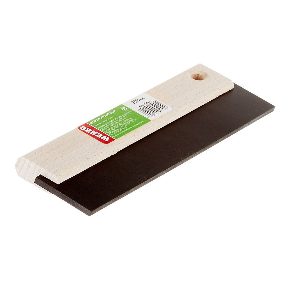 original-8335.jpg Шпатель для затирания швов Wenzo 200 мм резиновый с деревянной ручкой (777226) — изображение 1