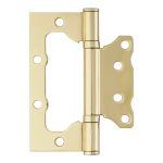 Петля бабочка универсальная неразъемная 100х75 мм золото