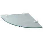 Полка для ванной WasserKraft угловая 290х30х290 мм стекло/металл белая (K-533W)