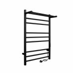 Полотенцесушитель электрический Indigo Line Trinity с полкой 700х432 мм 100 Вт с терморегулятором черный муар