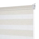 Рулонная штора день-ночь 100х160 см Decofest Бейс мини эко-бежевая