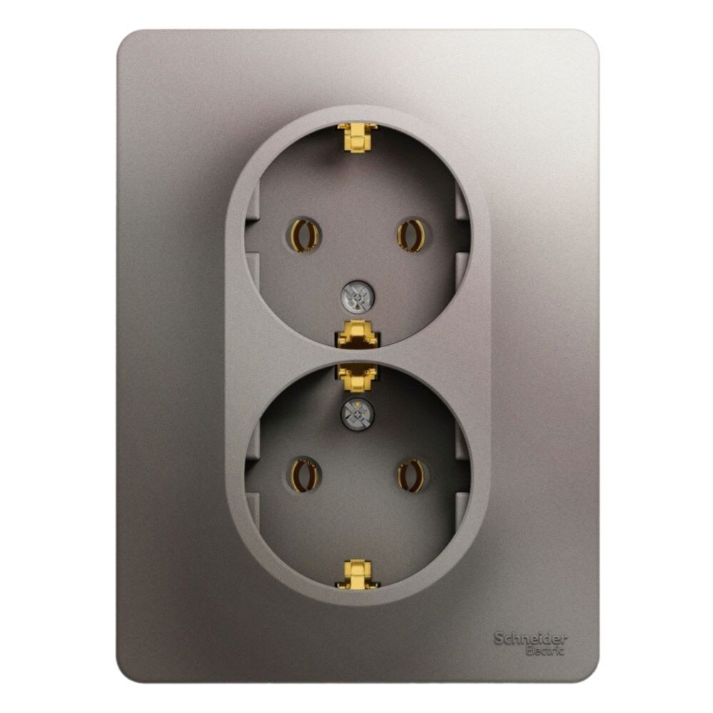 original-8466.jpg Розетка Systeme Electric Glossa встраиваемая платина (GSL001224) — изображение 1