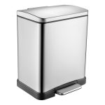 Ведро для мусора WasserKraft K-622 с крышкой 12 л металл хром с педалью