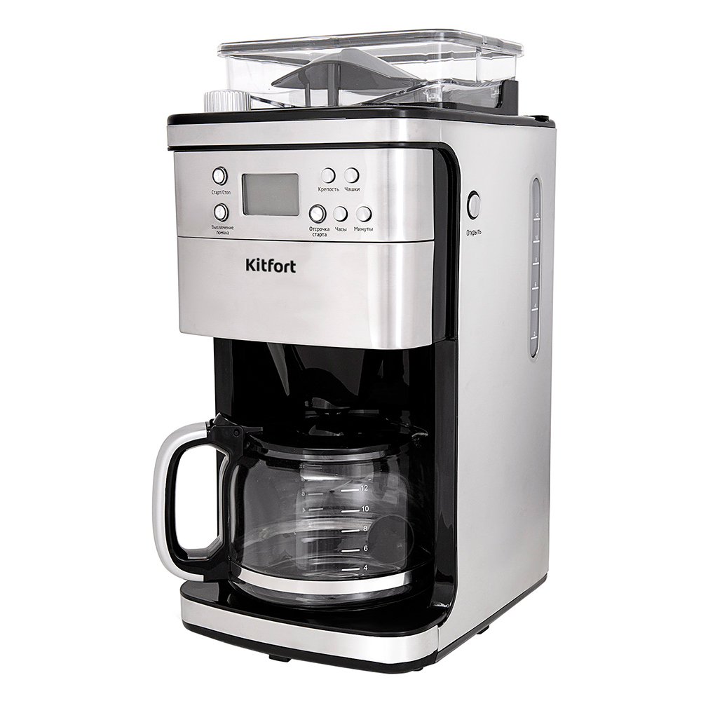 original-854.jpg Кофеварка капельная Kitfort КТ-705 черная/серебро — изображение 1