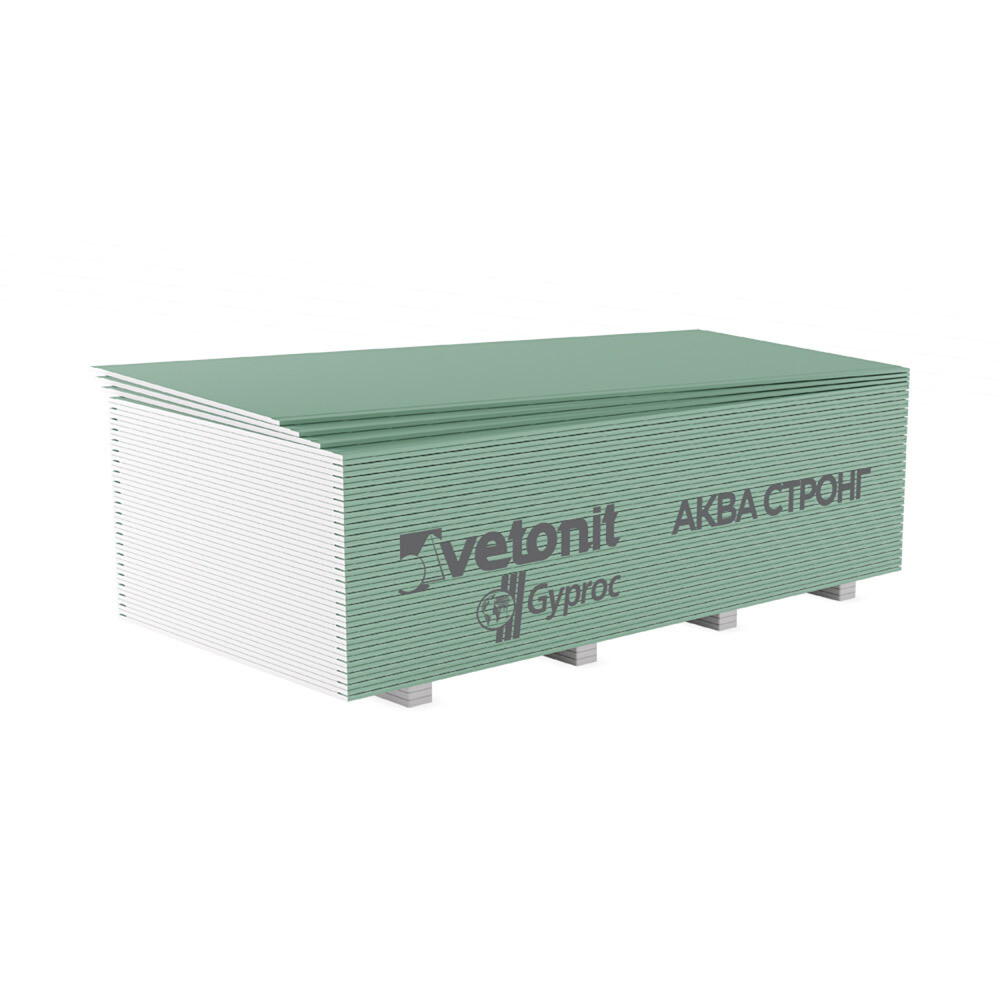 original-8643.jpg Гипсокартон Vetonit (Gyproc) Аква Стронг 2500х1200х15 мм высокопрочный влагостойкий — изображение 1