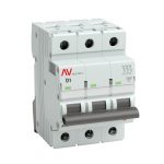 Автоматический выключатель модульный EKF Averes AV-10 3P 1А тип D 10 кА 400 В (mcb10-3-01D-av)