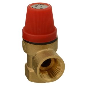 Клапан предохранительный Terma 1/2 ВР(г) х 1/2 ВР(г) 1,5 бар для систем отопления 120 °С KVs 0,5 (88081)