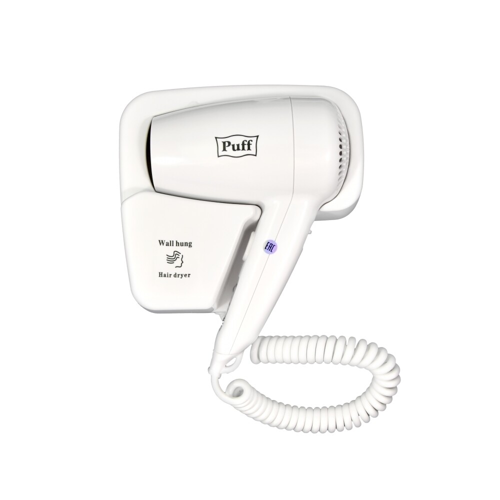 original-8867.jpg Фен для волос настенный Puff 1200 1200 Вт белый — изображение 1